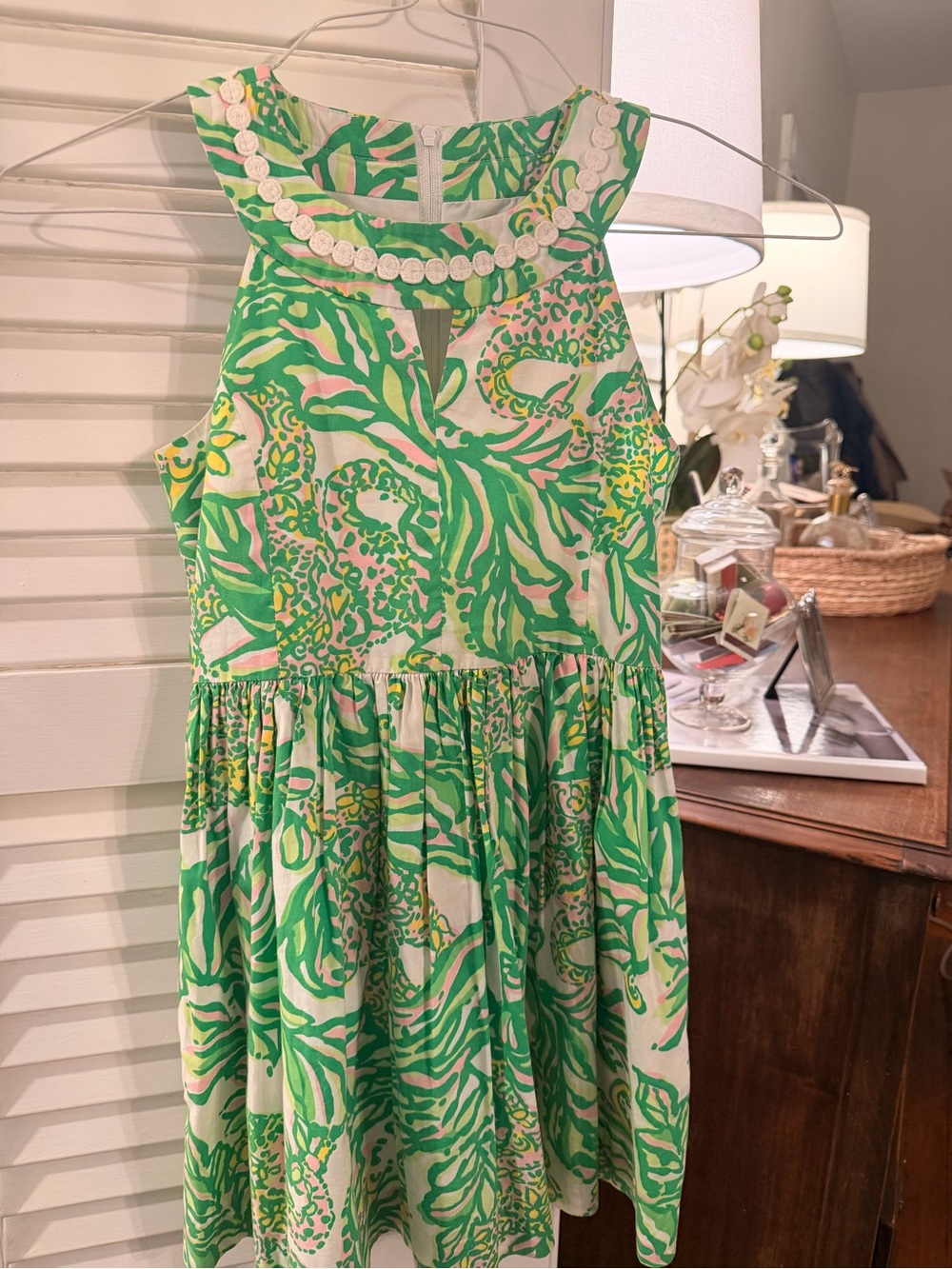 Lilly Pulitzer Green Pink & Yellow Tropical Sundress